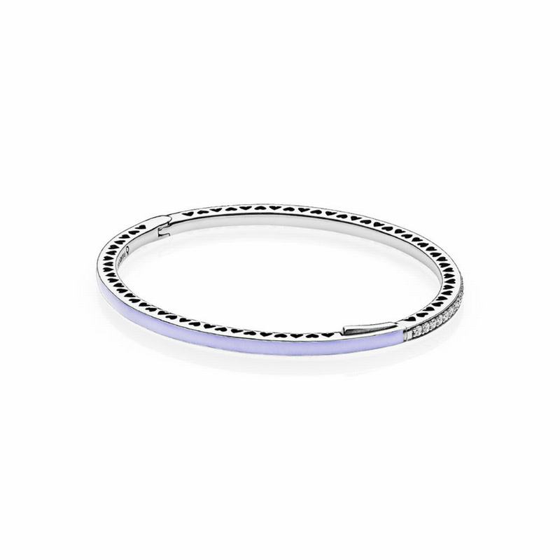 PANDORA Radiant Hearts Bangle Bracelet Sale NZ, Sterling Silver (201964-UAB)